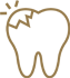 complex tooth wear icon
